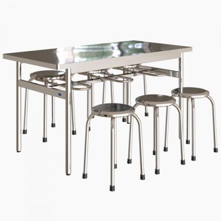 Bàn ăn nhà hàng 1m5 inox BA04I15