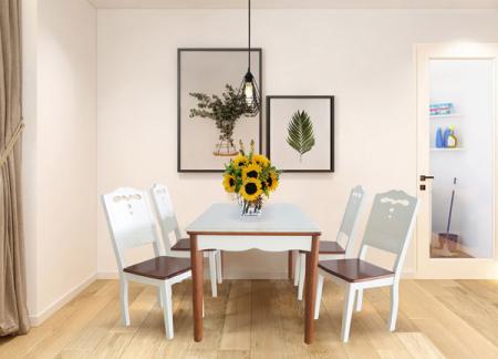 Bộ bàn ăn gỗ tự nhiên HGB70A, HGG70